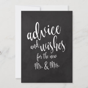 Advice and Wishes Affordable Chalkcoard Sign