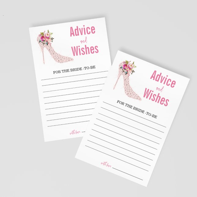Advice and Wishes Bridal Shower Game (Creator Uploaded)