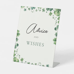 Advice and Wishes Bridal Shower Pedestal Sign