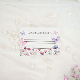 Advice and Wishes Card Butterfly Floral
