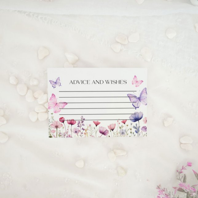 Advice and Wishes Card Butterfly Floral (Creator Uploaded)