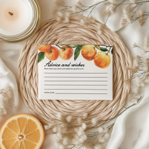 Advice and Wishes Cards   Orange Baby Shower