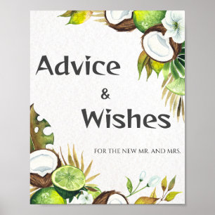 Advice and wishes Coconut lime Poster