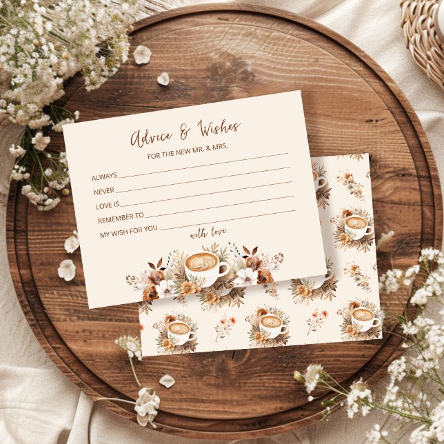 Advice and Wishes Coffee Bridal Shower Card (Creator Uploaded)