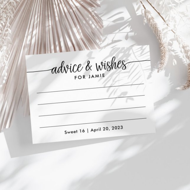 Advice and Wishes for Birthday, Customised & Lined Enclosure Card (Creator Uploaded)