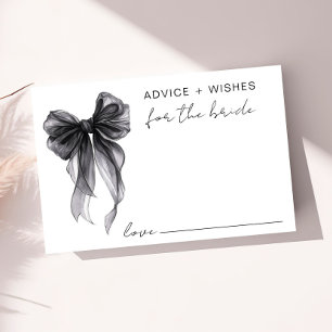 Advice And Wishes For The Bride Bridal Shower Enclosure Card