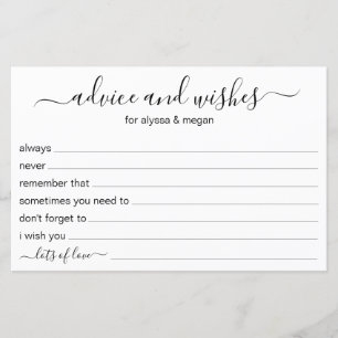 Advice and Wishes Modern LGBTQ Wedding