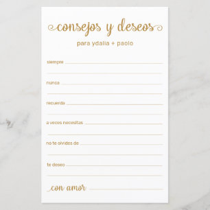 Advice and Wishes Spanish