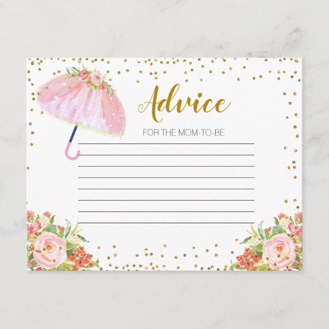 Advice Card April Showers Bring May Flowers (Front)