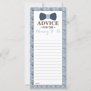 Advice Card for Mum-To-Be, Little Man Baby Shower