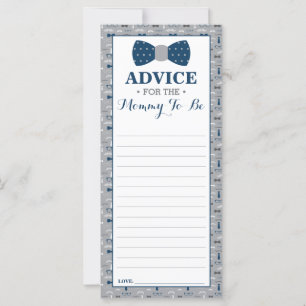 Advice Card for Mum-To-Be, Little Man Baby Shower