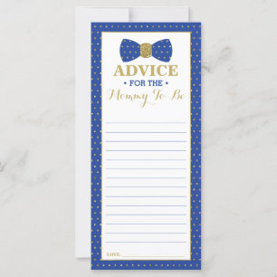 Advice Card for Mum-To-Be, Little Man Baby Shower