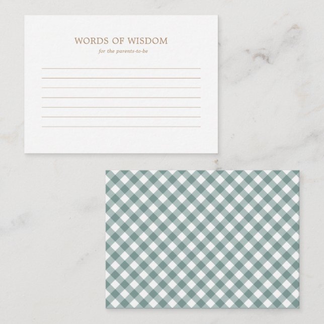 Advice Card – Rustic Autumn Fall Baby Shower (Front/Back)