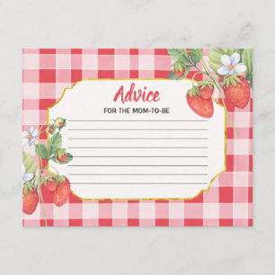 Advice Card Watercolor Berry Sweet Strawberry
