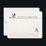 Advice Cards Rx Doctor Prescription Guest Book<br><div class="desc">"Prescription for a Happy Marriage"  Replace your guest book with these RX Wedding Reception cards</div>