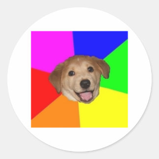 Advice Dog Advice Animal Meme Classic Round Sticker