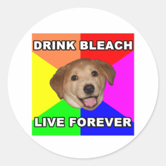 Advice Dog Classic Round Sticker