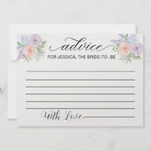 Advice for Bride to Be- Bridal Shower Advice Cards