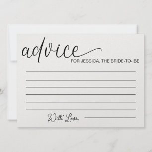 Advice for Bride to Be- Bridal Shower Advice Cards