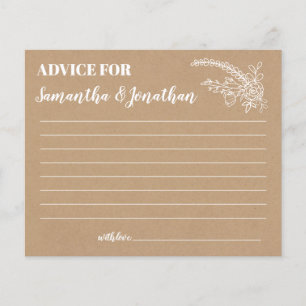 Advice for happy couple shower english spanish