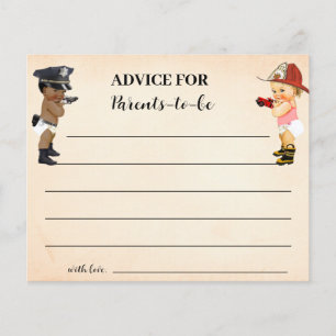 Advice for Mom & Dad Little Recruit Shower Card