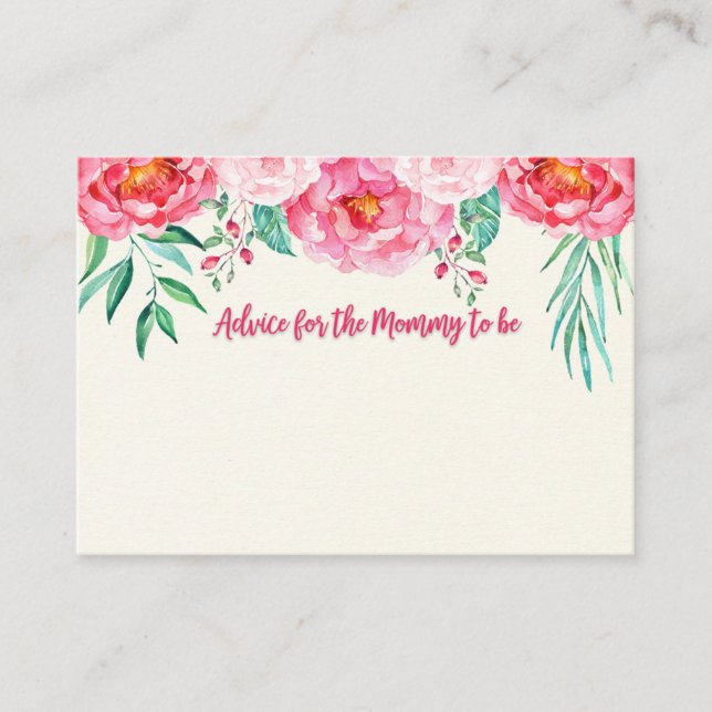 Advice for Mum Card, Mum-to-be, Floral Card (Front)