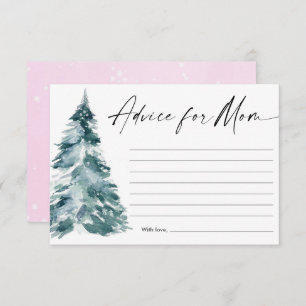 Advice for mum Christmas tree baby shower Enclosure Card