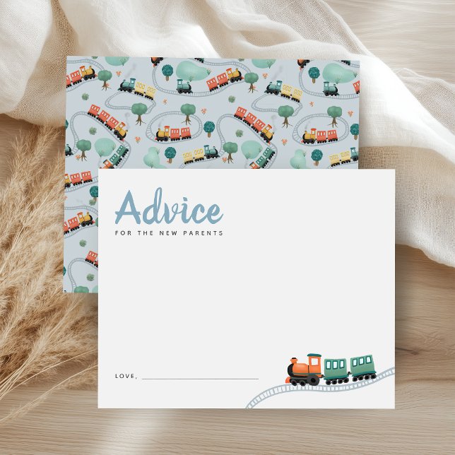Advice For Mum To Be Blue Train Baby Shower (Creator Uploaded)
