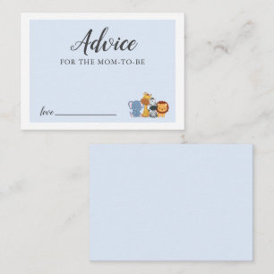 Advice for Mummy Blue Jungle Shower Card