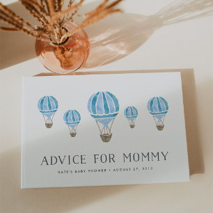 Advice for Mummy Hot Air Balloon Baby Shower Guest Book