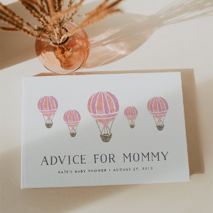 Advice for Mummy Hot Air Balloon Baby Shower Guest Book