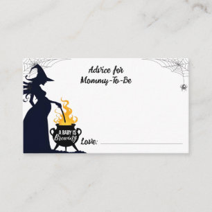 Advice for Mummy-to-be Halloween Witch Baby Shower Enclosure Card