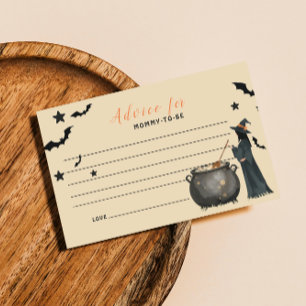 Advice for Mummy-to-be Halloween Witch Baby Shower Enclosure Card