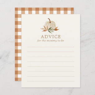 Advice for Mummy to Be Little Pumpkin Baby Shower