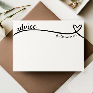 Advice for Newlyweds Heart Line Wedding Enclosure Card