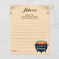 Advice for Parents-to-be Halloween Advice cards