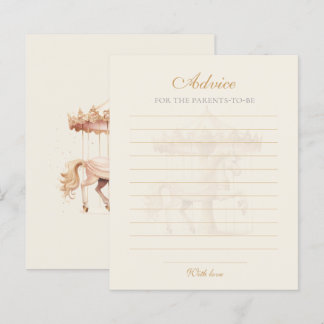 Advice for Parents Vintage Carousel Baby Shower