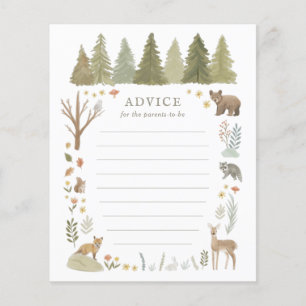 Advice for Parents Woodland Baby Shower Game