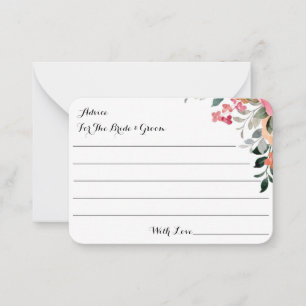 ADVICE FOR THE BRIDE AND GROOM CARD