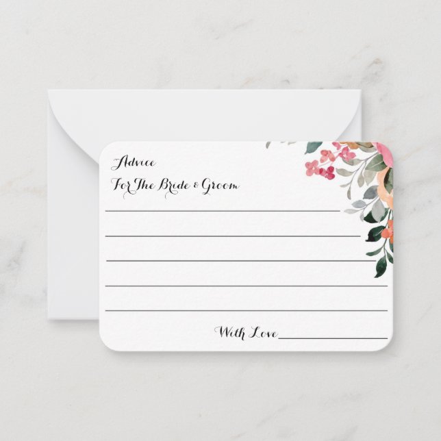 ADVICE FOR THE BRIDE AND GROOM CARD (Front)