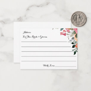 ADVICE FOR THE BRIDE AND GROOM CARD