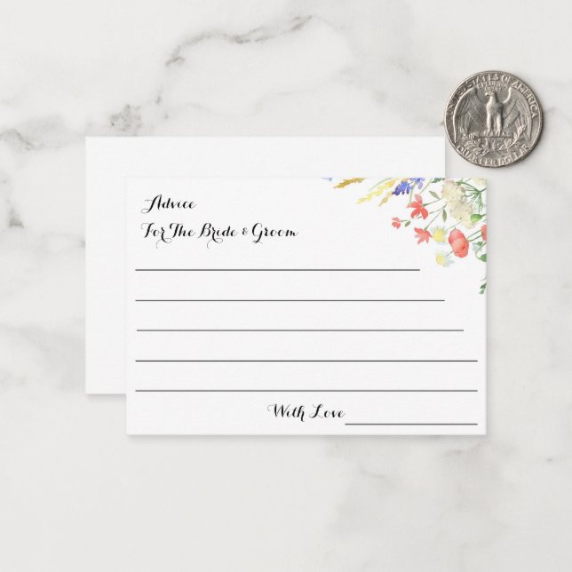 ADVICE FOR THE BRIDE AND GROOM CARD (Front/Back In Situ)
