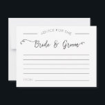 Advice for the Bride and Groom Cards<br><div class="desc">Add some fun to your wedding reception and create lovely memories at the same time by having your guests fill out advice cards - you might get some funny responses or even some great tips for your life as newlyweds!</div>