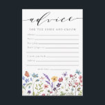 Advice for the Bride and Groom Floral Bridal Card<br><div class="desc">Advice for the Bride and Groom Floral Bridal Shower Card</div>