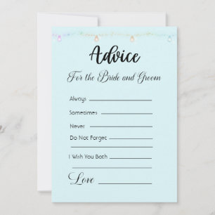 Advice For The Bride and Groom Hanging Lights Invitation