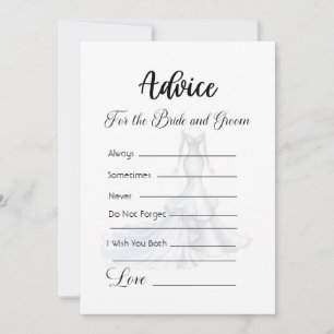 Advice For The Bride and Groom Wedding Dress Invitation