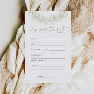 Advice For The Bride Bridal Shower Game Flyer