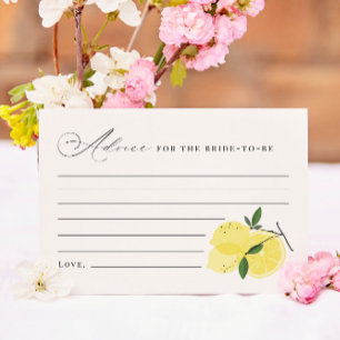 Advice for the Bride Lemon Main Squeeze Bridal Thank You Card