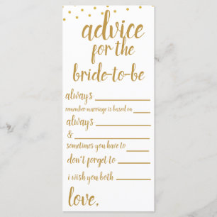 ADVICE FOR THE BRIDE-TO-BE (STATEMENTS) PROGRAM PROGRAMME