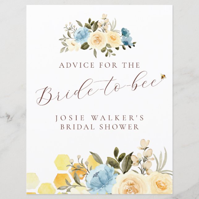 Advice for the Bride to Bee Sign (Front)